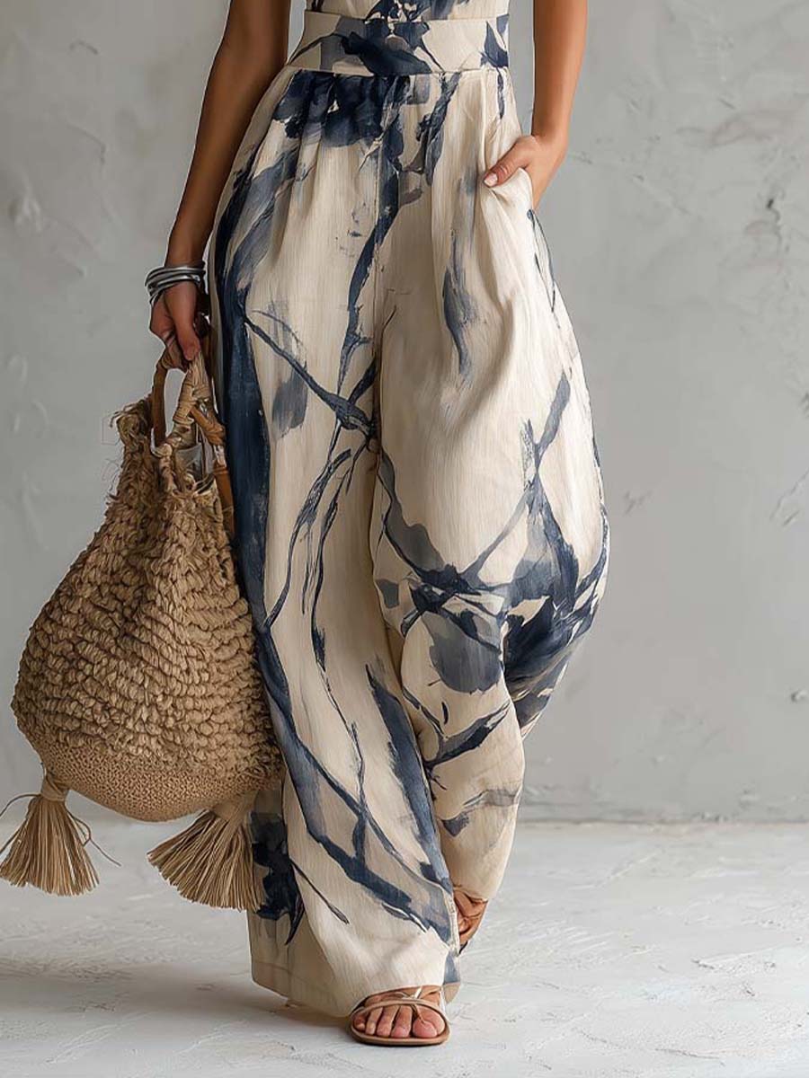 Lila | Mono holgado con estampado floral