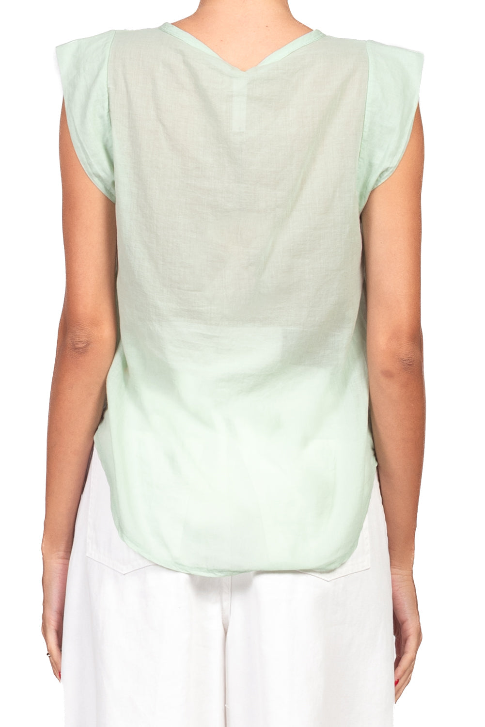 Elena | Camisa sin mangas de muselina