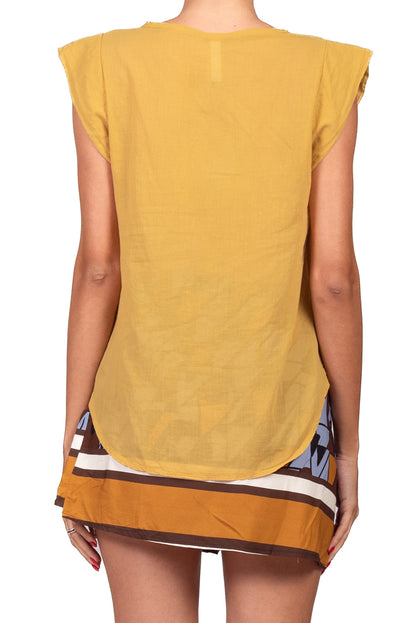 Elena | Camisa sin mangas de muselina