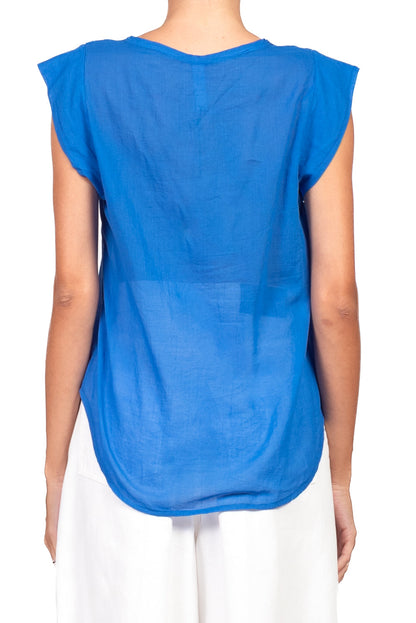 Elena | Camisa sin mangas de muselina