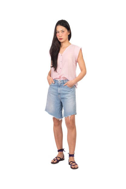 Elena | Camisa sin mangas de muselina