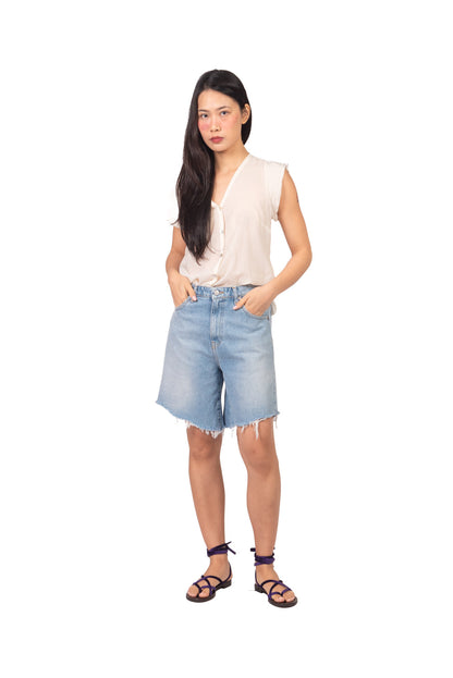 Elena | Camisa sin mangas de muselina
