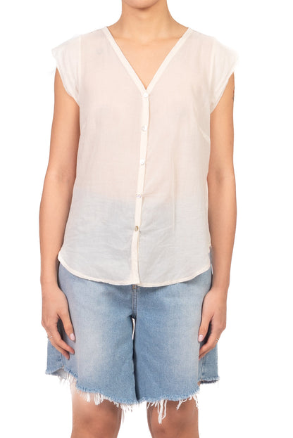 Elena | Camisa sin mangas de muselina