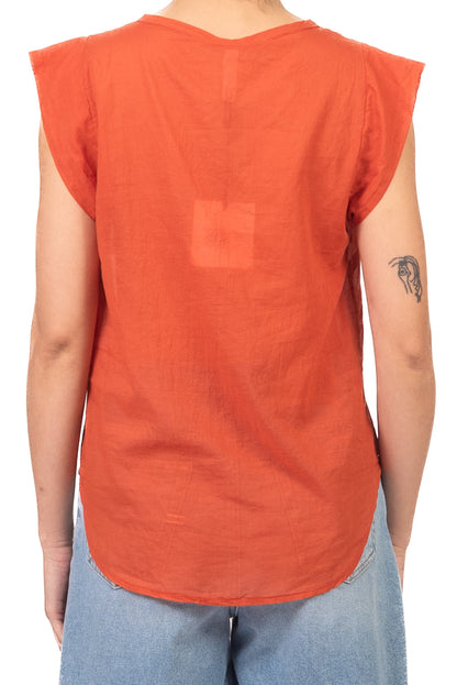 Elena | Camisa sin mangas de muselina