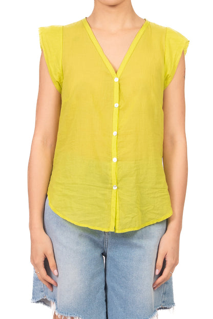 Elena | Camisa sin mangas de muselina