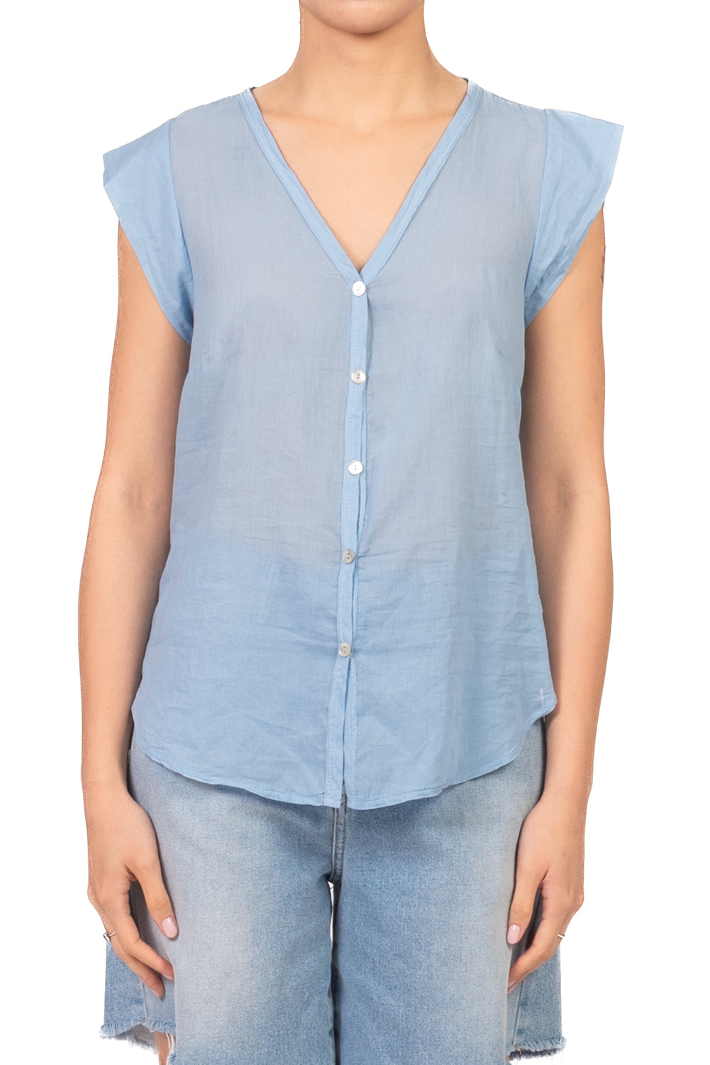 Elena | Camisa sin mangas de muselina