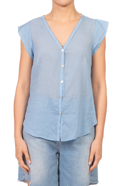 Elena | Camisa sin mangas de muselina