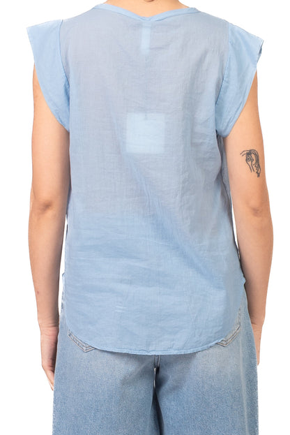 Elena | Camisa sin mangas de muselina