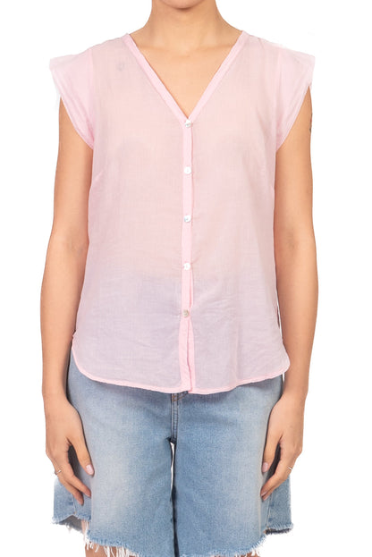 Elena | Camisa sin mangas de muselina