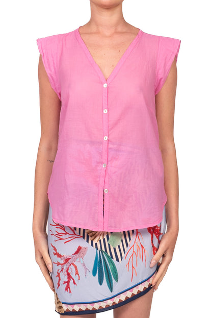 Elena | Camisa sin mangas de muselina