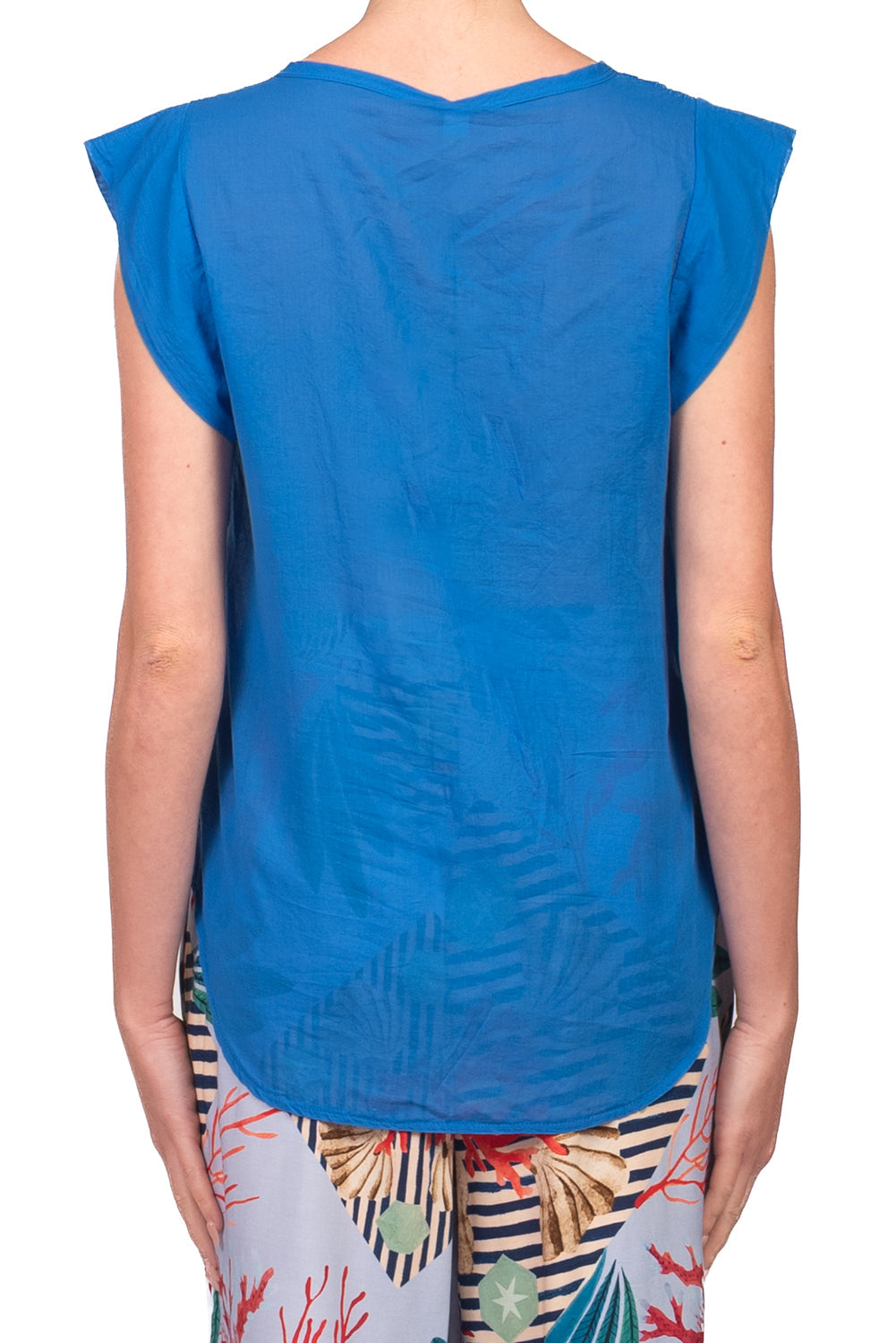 Elena | Camisa sin mangas de muselina