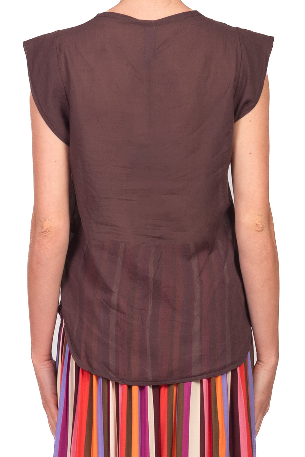 Elena | Camisa sin mangas de muselina