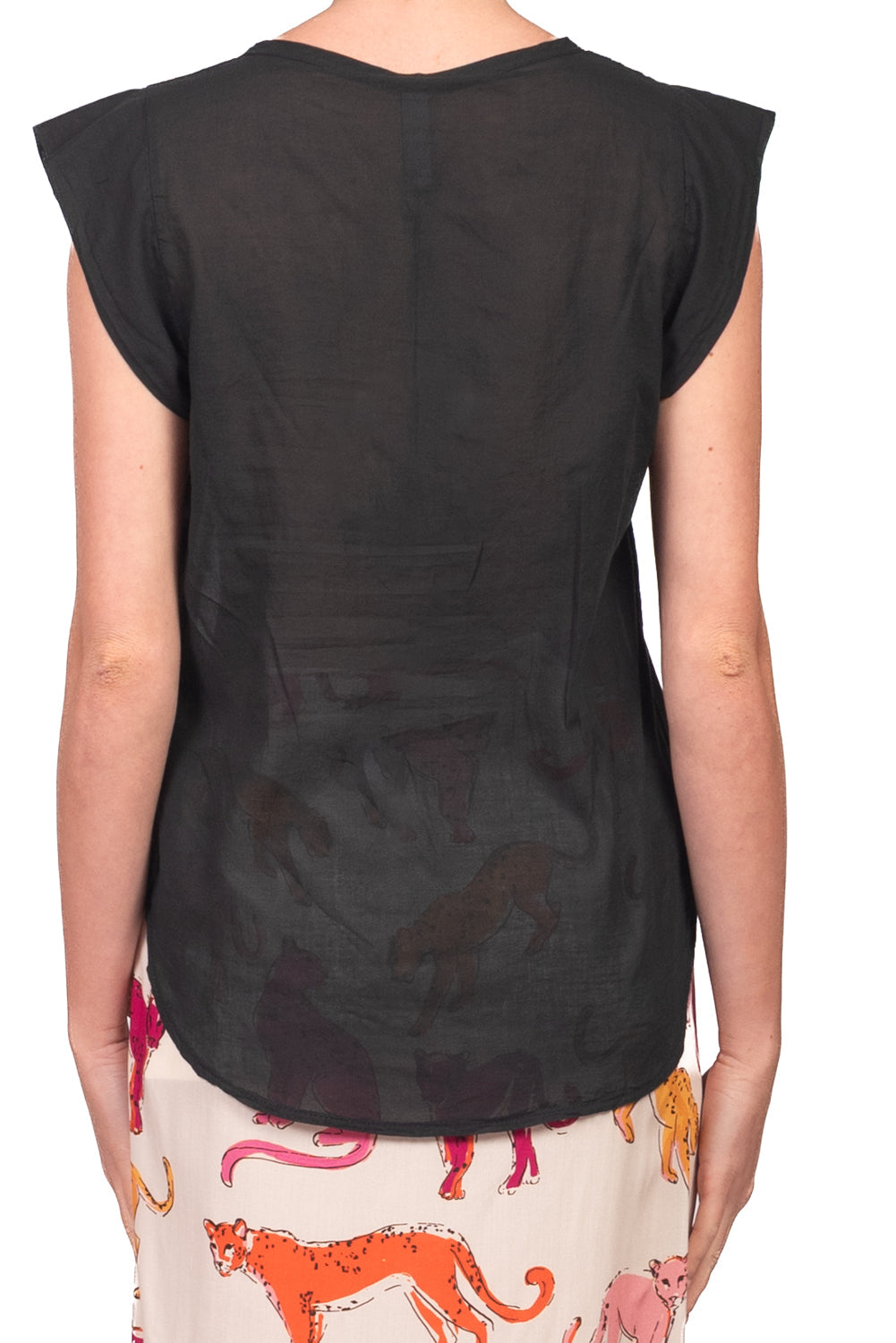 Elena | Camisa sin mangas de muselina