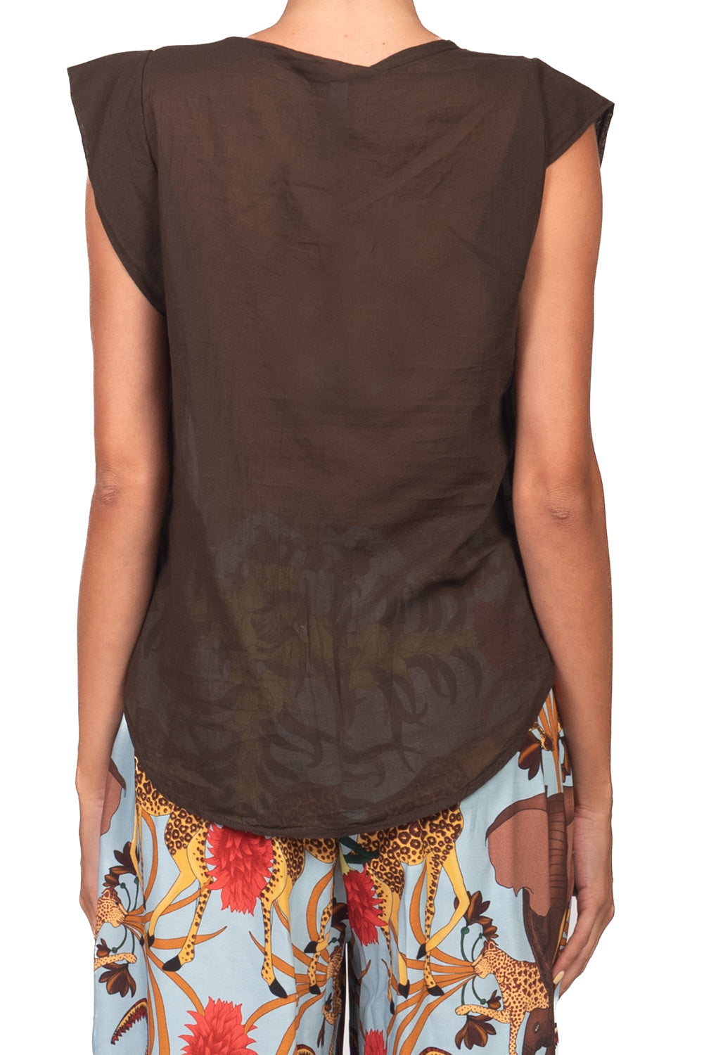 Elena | Camisa sin mangas de muselina