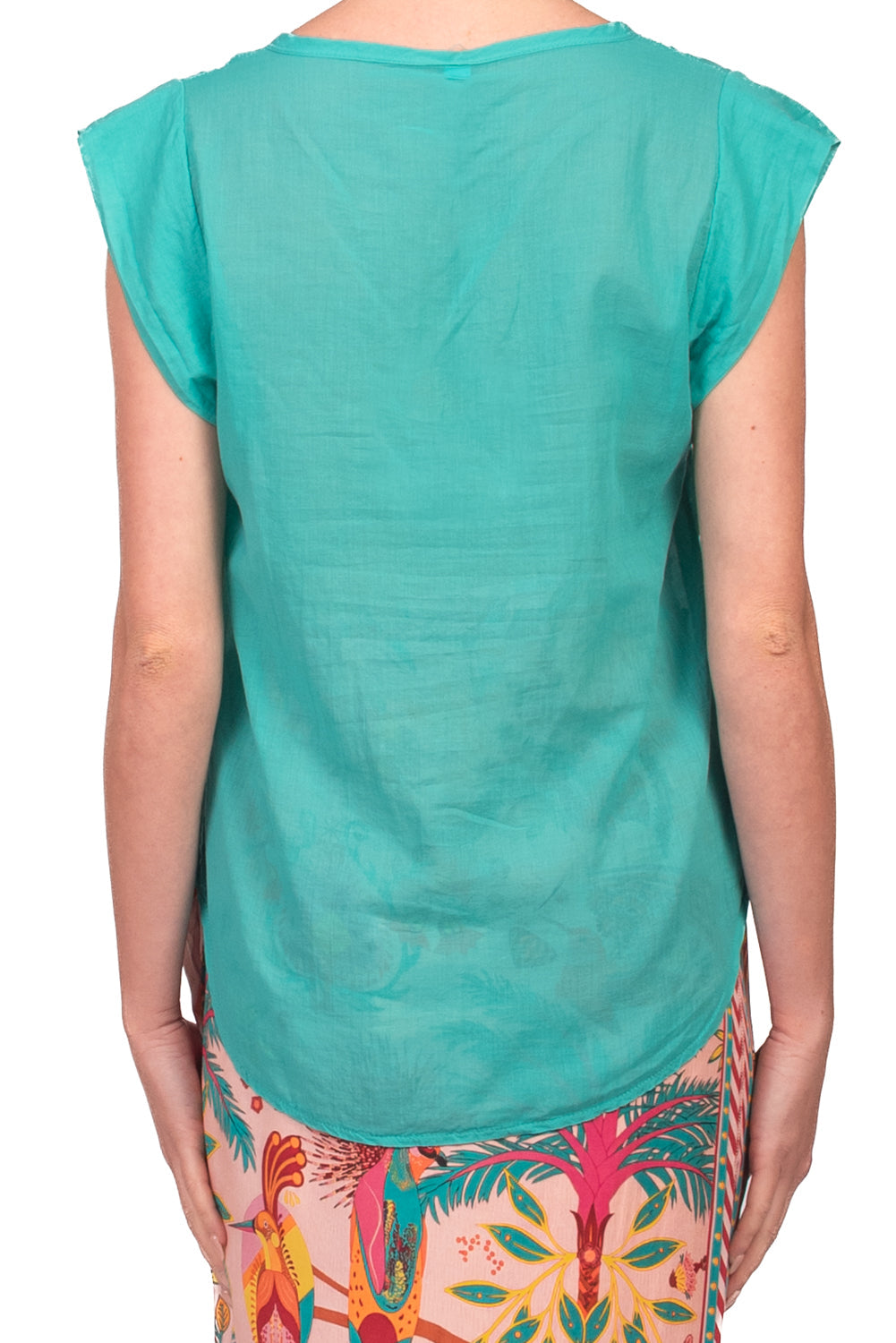 Elena | Camisa sin mangas de muselina