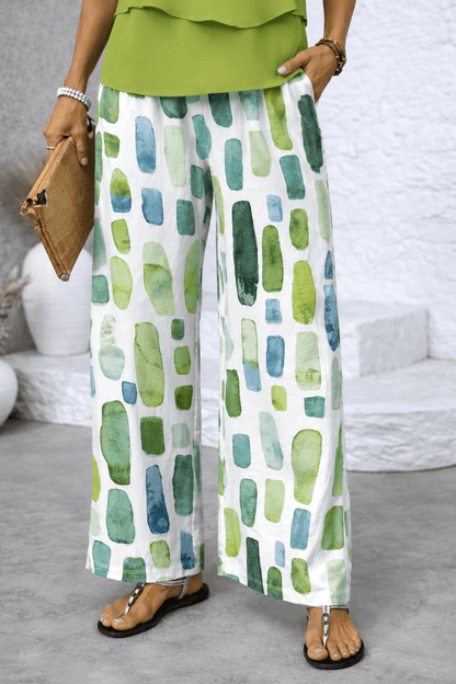 Sophie | Conjunto de verano top y pantalón fluido estampado