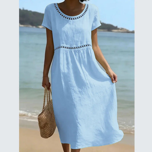 Veronica | Vestido de Lino Bordado
