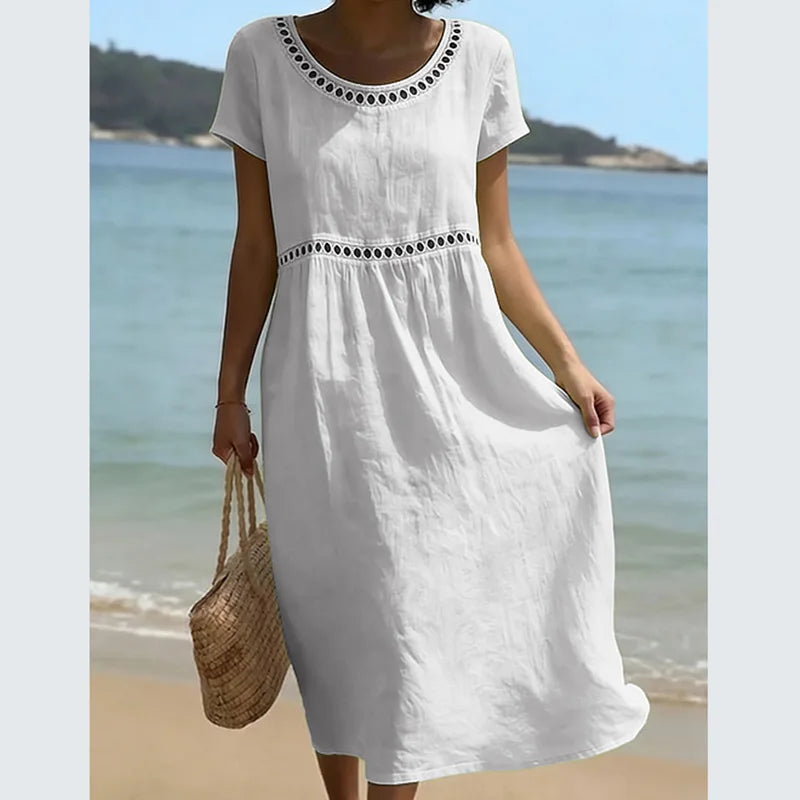 Veronica | Vestido de Lino Bordado